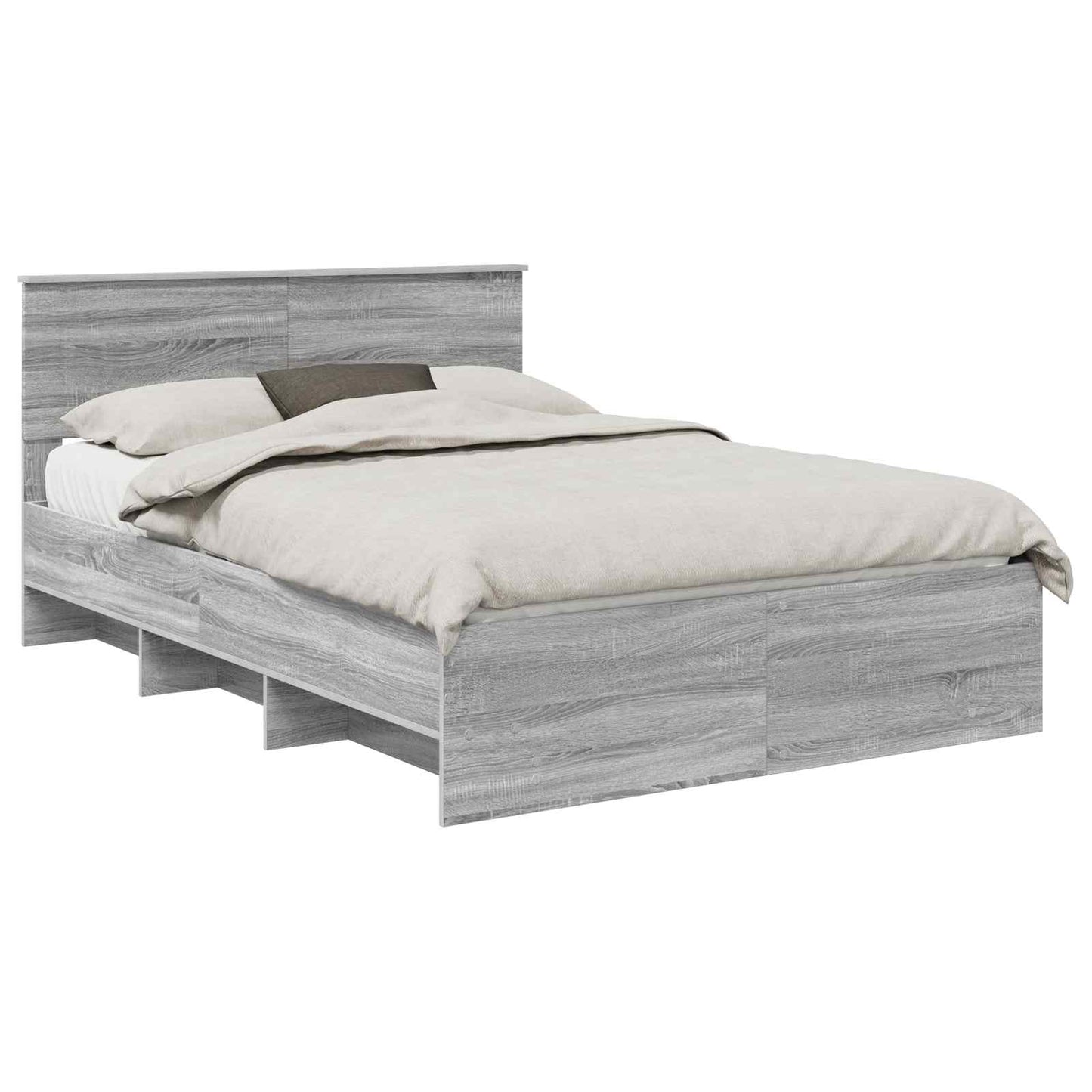 Struttura del letto con testiera Grigio Sonoma 160 x 200 cm