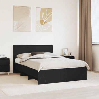 Struttura del letto Nero 150 x 200 cm Legno multistrato