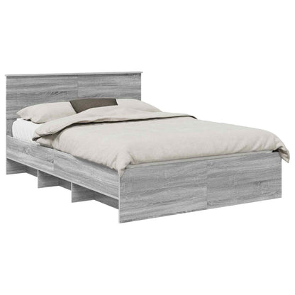 Struttura del letto con testiera Grigio Sonoma 150 x 200 cm