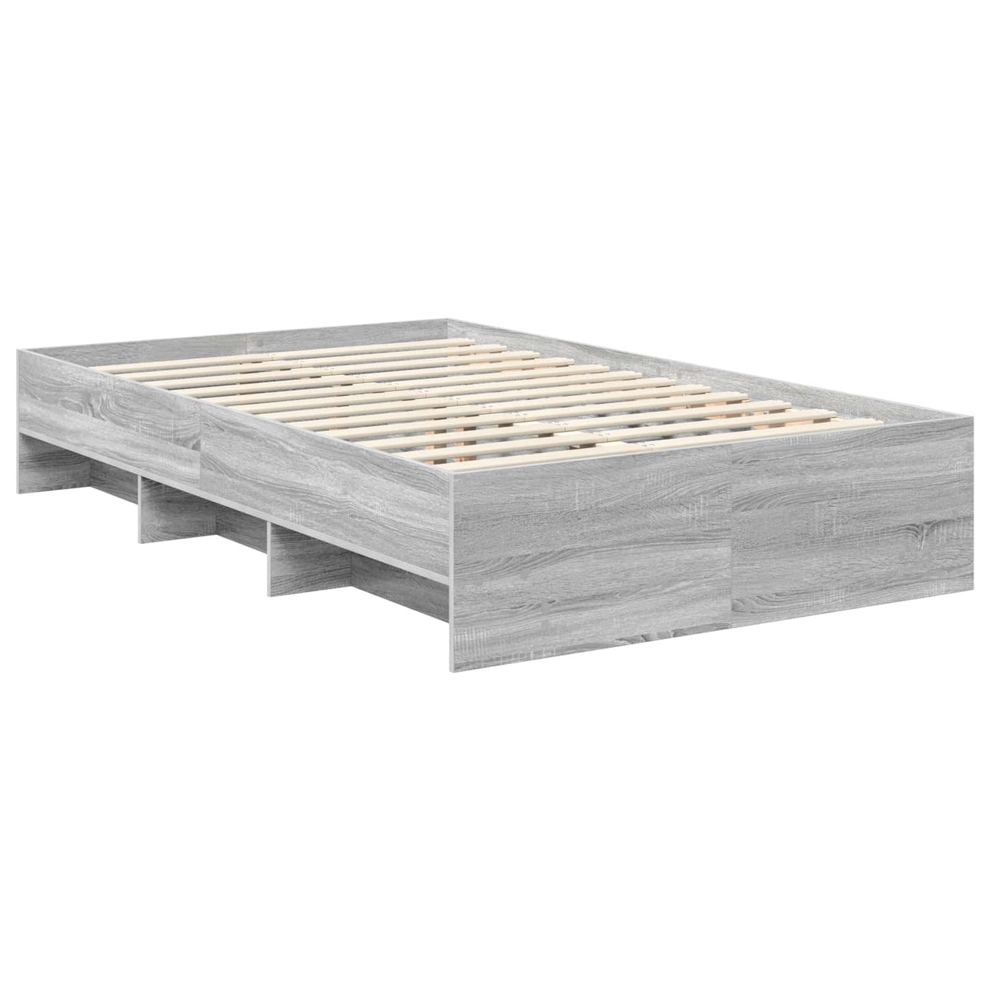 Struttura del letto con testiera Grigio Sonoma 137 x 203 cm