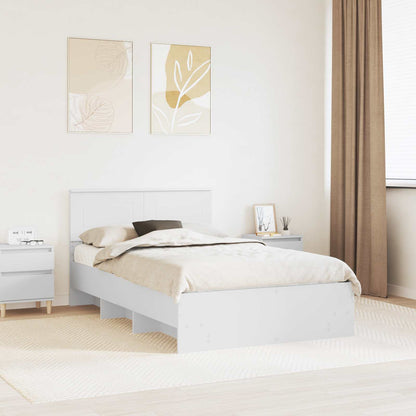 Struttura del letto Bianco 120 x 123 cm Legno multistrato