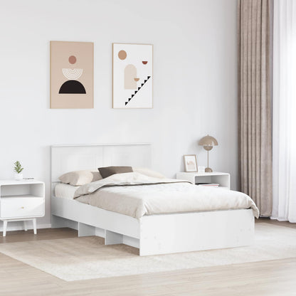 Struttura del letto Bianco 120 x 123 cm Legno multistrato