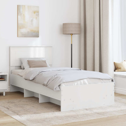 Struttura del letto Bianco 120 x 123 cm Legno multistrato