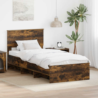 Struttura del letto Rovere fumÃ© 120 x 123 cm Legno multistrato