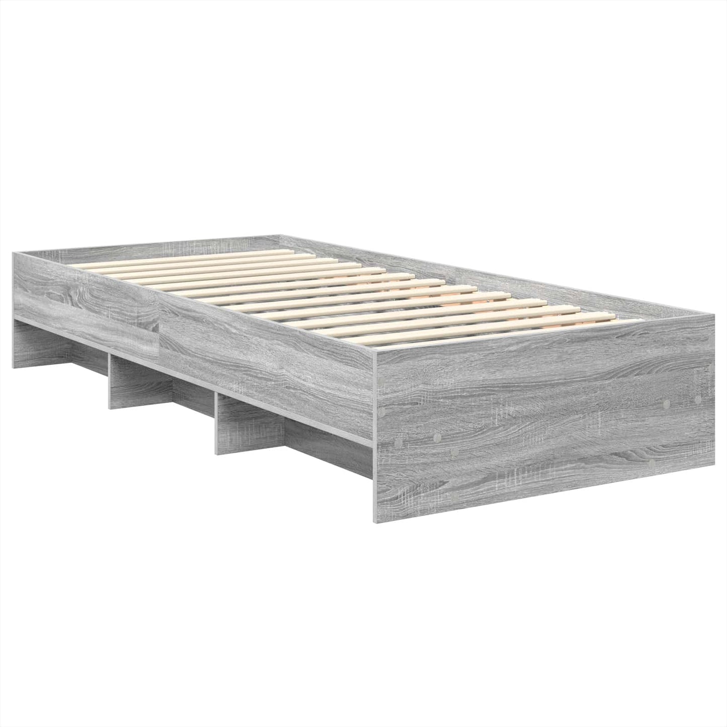 Struttura del letto con testiera Grigio Sonoma 120 x 123 cm