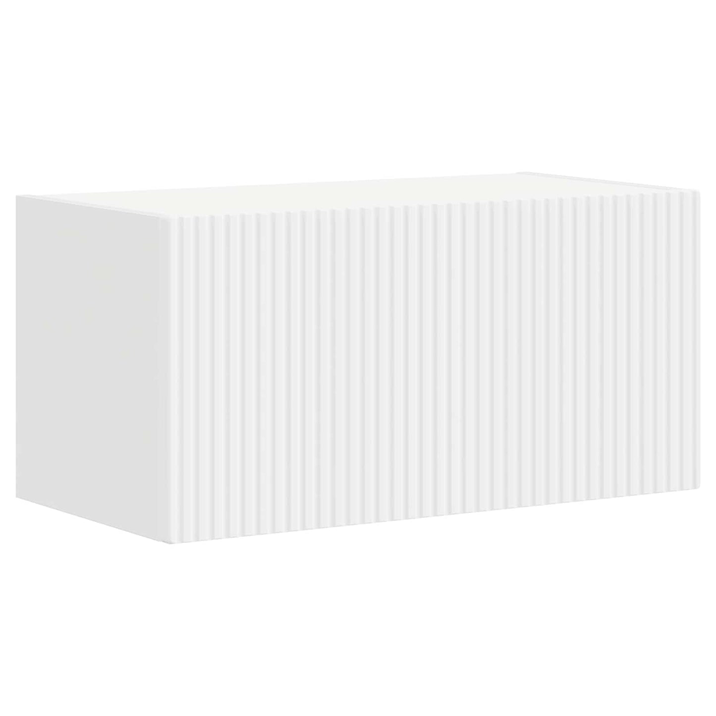 Set di Mobiletto da TV a Parete 4 pcs Bianco Legno multistrato