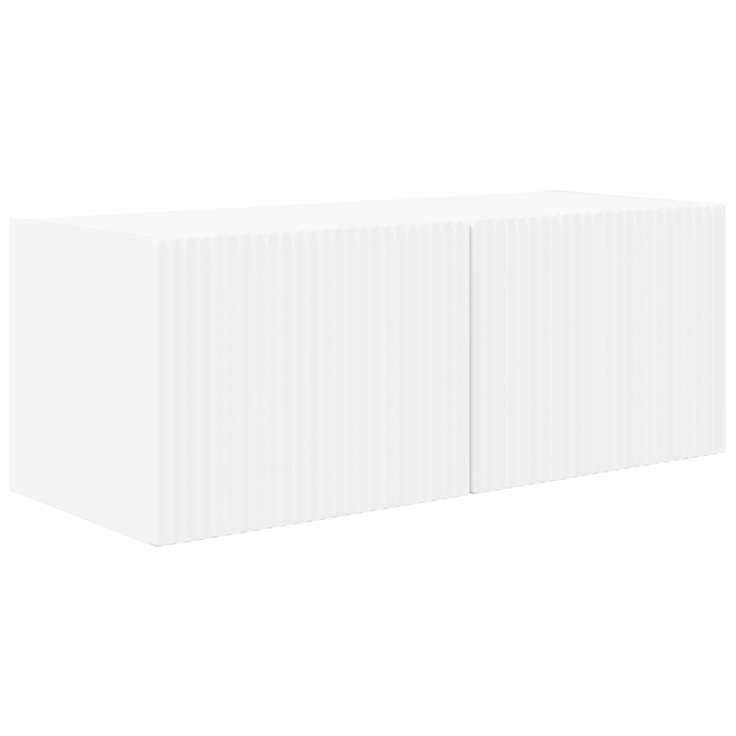 Set di Mobiletto da TV a Parete 4 pcs Bianco Legno multistrato