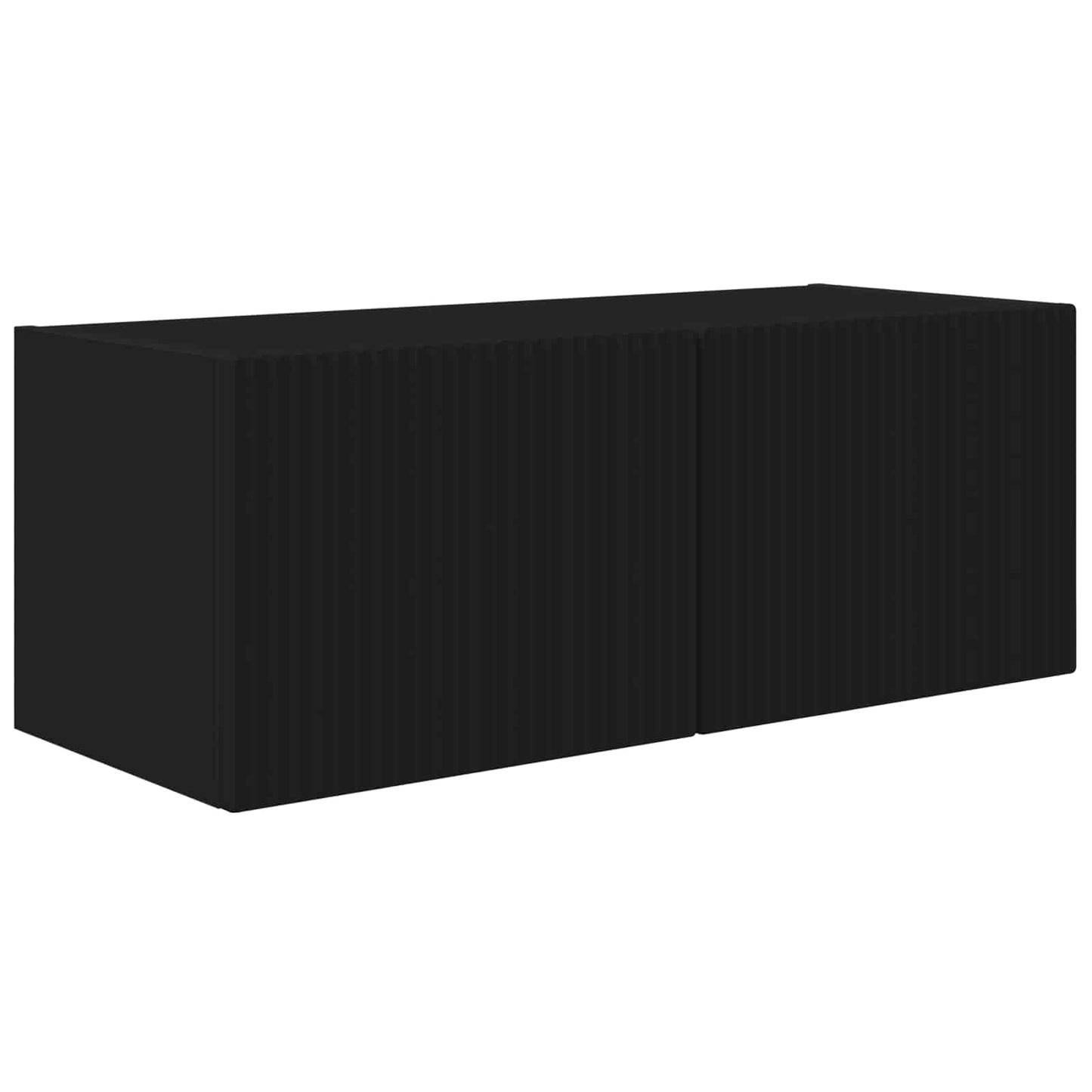 Set di Mobiletto da TV a Parete 4 pcs Nero Legno multistrato