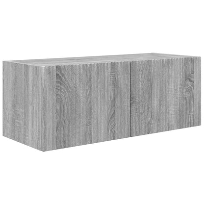 Set di Mobiletto da TV a Parete 4 pcs Grigio Sonoma