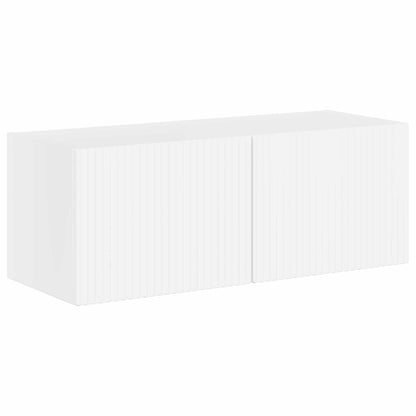 Set di Mobiletto da TV a Parete 6 pcs Bianco Lucido