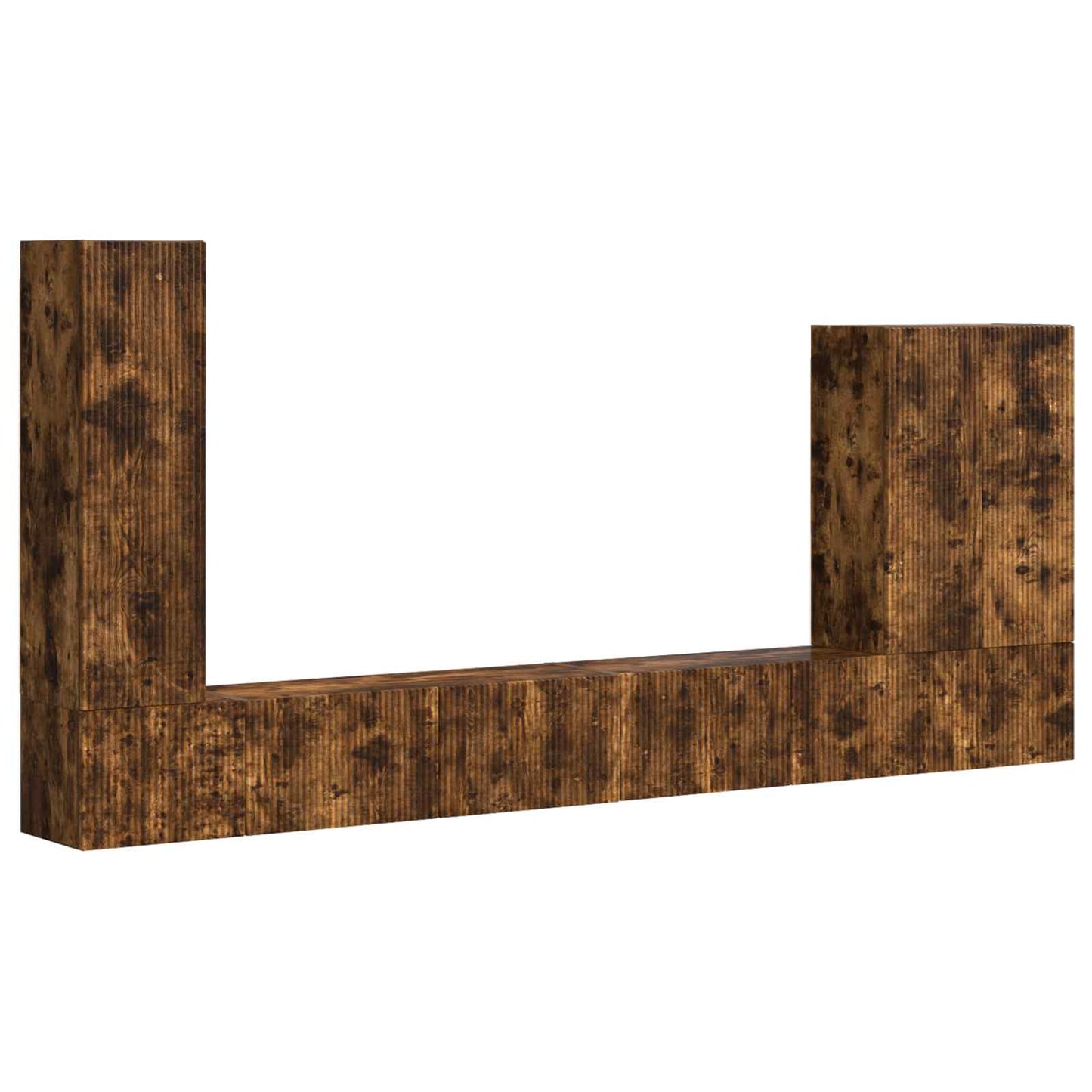 Set di Mobiletto da TV a Parete 6 pcs Rovere fumÃ©