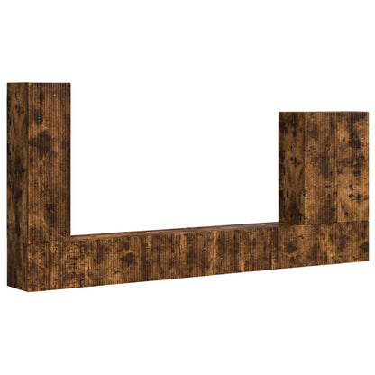 Set di Mobiletto da TV a Parete 6 pcs Rovere fumÃ©