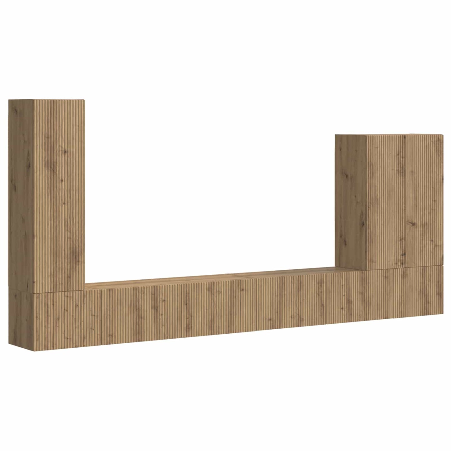 Set di Mobiletto da TV a Parete 6 pcs Rovere Artigianale