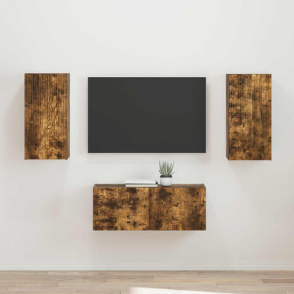 Set mobile TV 2 pcs Rovere fumÃ© Legno multistrato