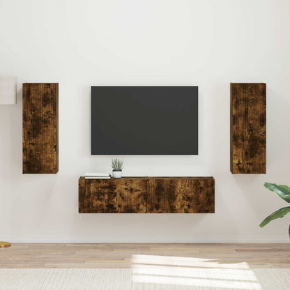 Set mobile TV 2 pcs Rovere fumÃ© Legno multistrato