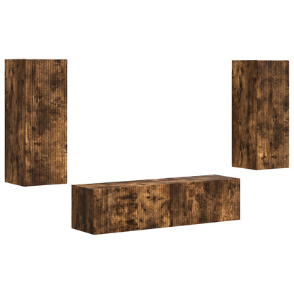 Set mobile TV 2 pcs Rovere fumÃ© Legno multistrato