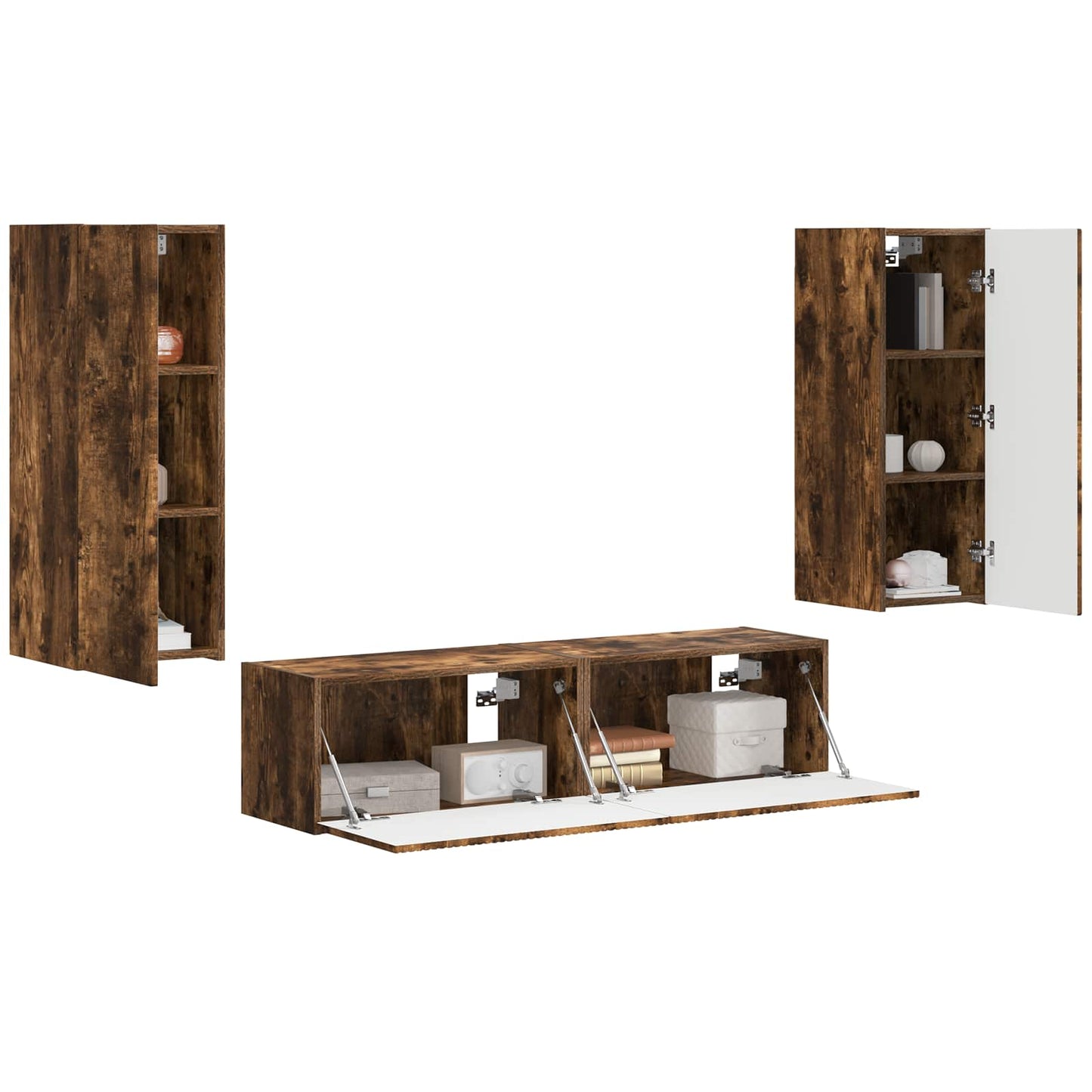 Set mobile TV 2 pcs Rovere fumÃ© Legno multistrato