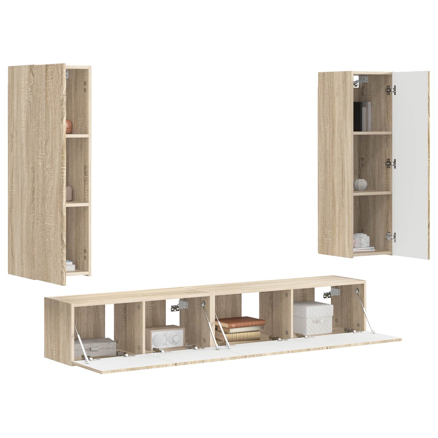 Set mobile TV 3 pcs Rovere Sonoma Legno multistrato