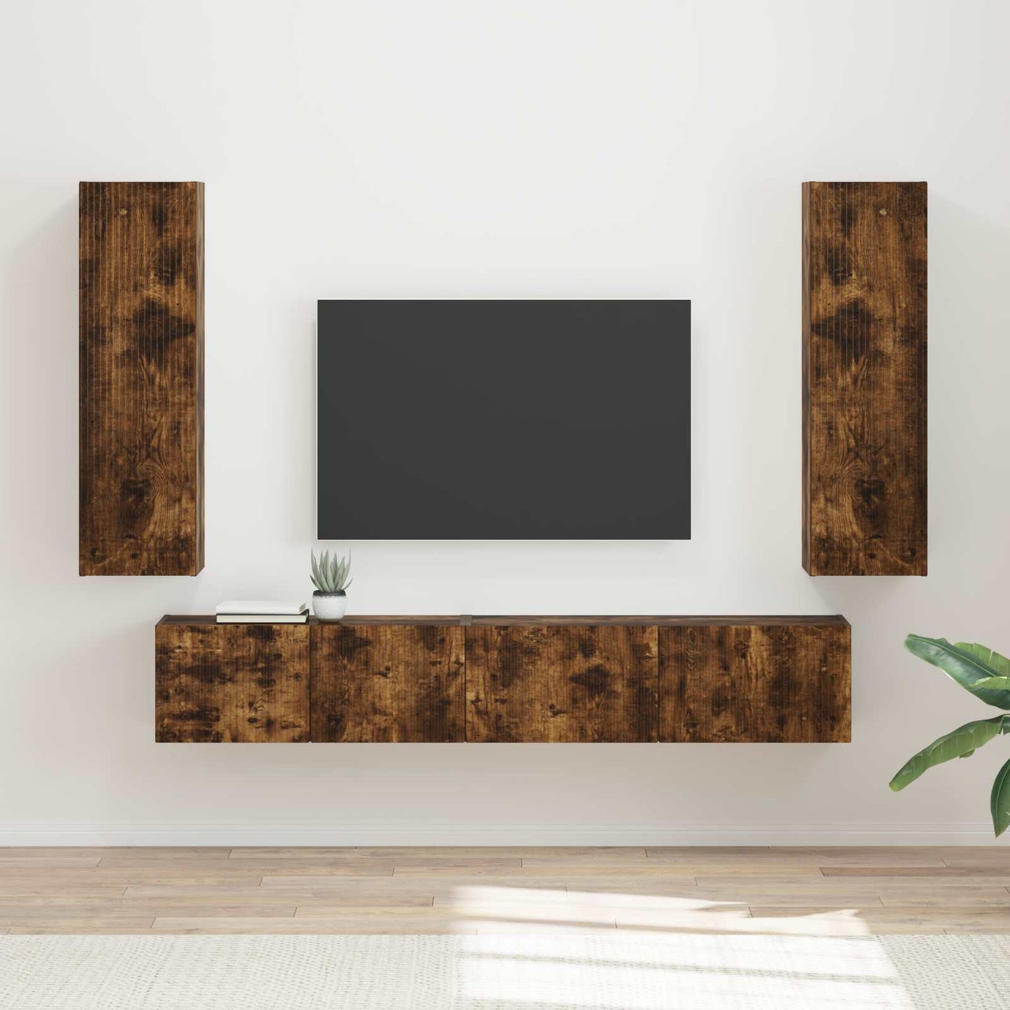Set mobile TV 3 pcs Rovere fumÃ© Legno multistrato
