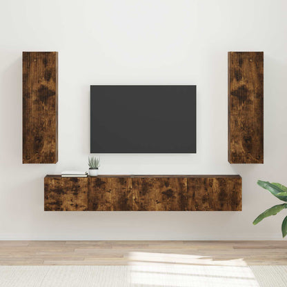 Set mobile TV 3 pcs Rovere fumÃ© Legno multistrato