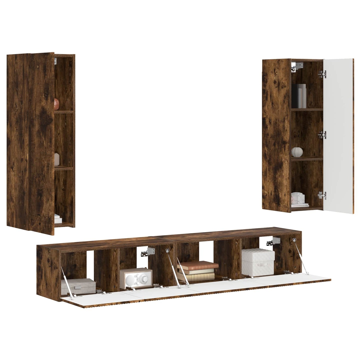 Set mobile TV 3 pcs Rovere fumÃ© Legno multistrato