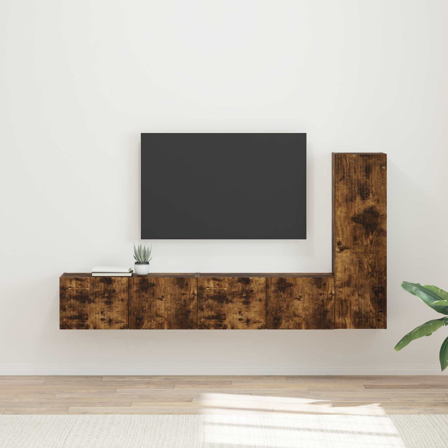 Set mobile TV 3 pcs Rovere fumÃ© Legno multistrato