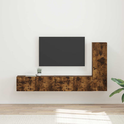 Set mobile TV 3 pcs Rovere fumÃ© Legno multistrato