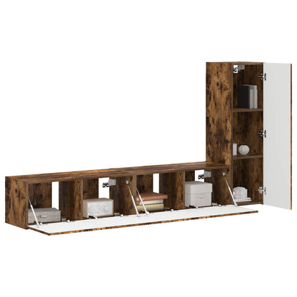 Set mobile TV 3 pcs Rovere fumÃ© Legno multistrato