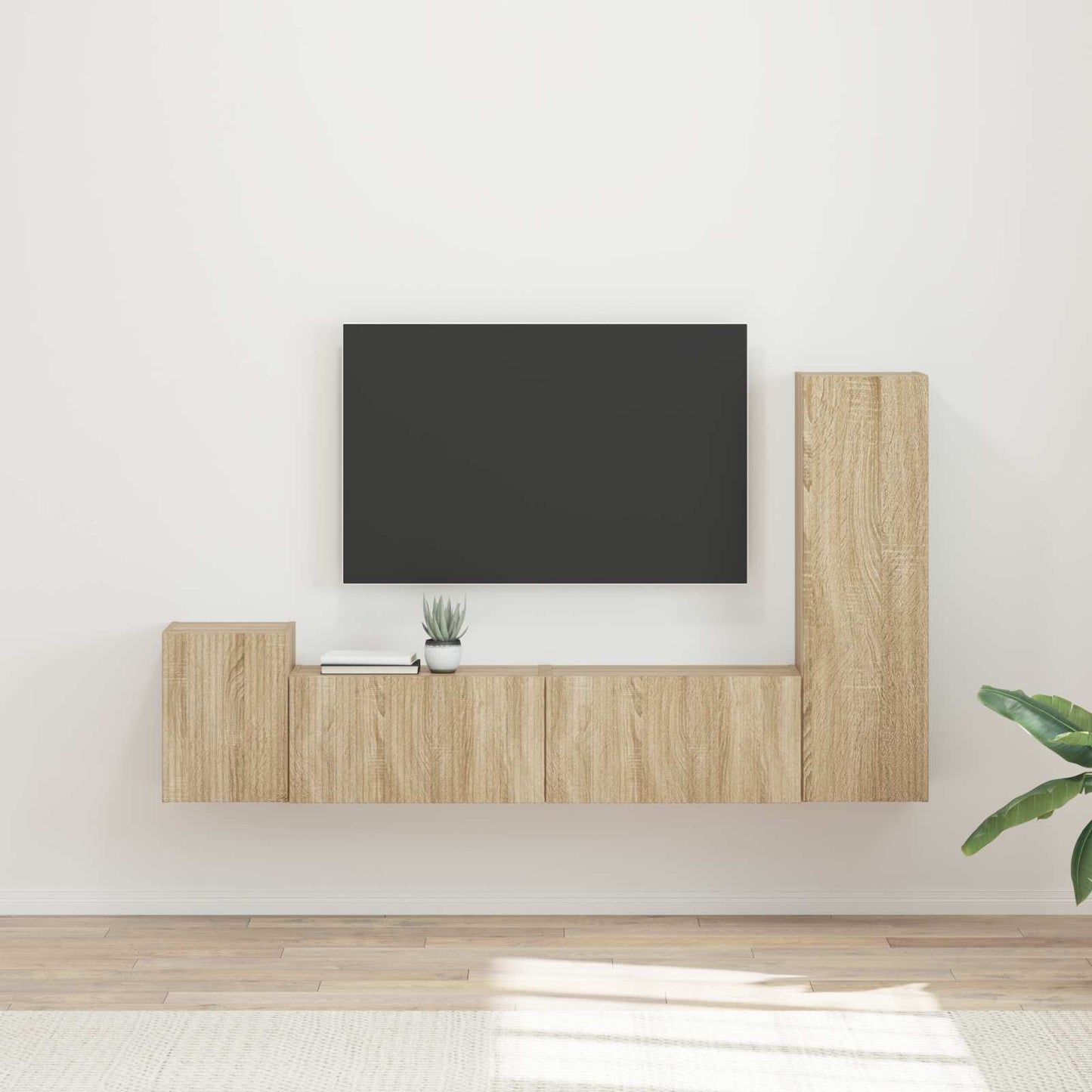 Set mobile TV 4 pcs Rovere Sonoma Legno multistrato