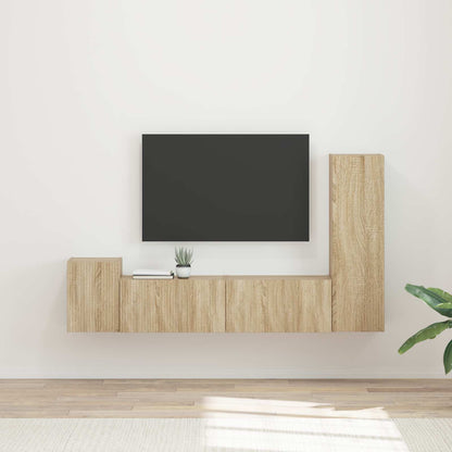 Set mobile TV 4 pcs Rovere Sonoma Legno multistrato