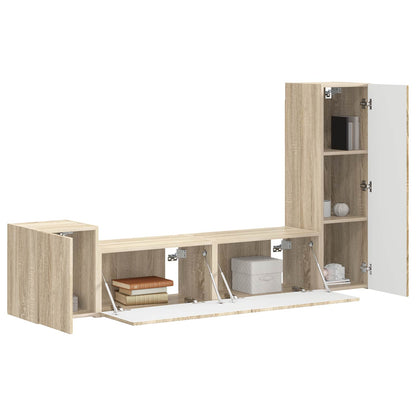 Set mobile TV 4 pcs Rovere Sonoma Legno multistrato