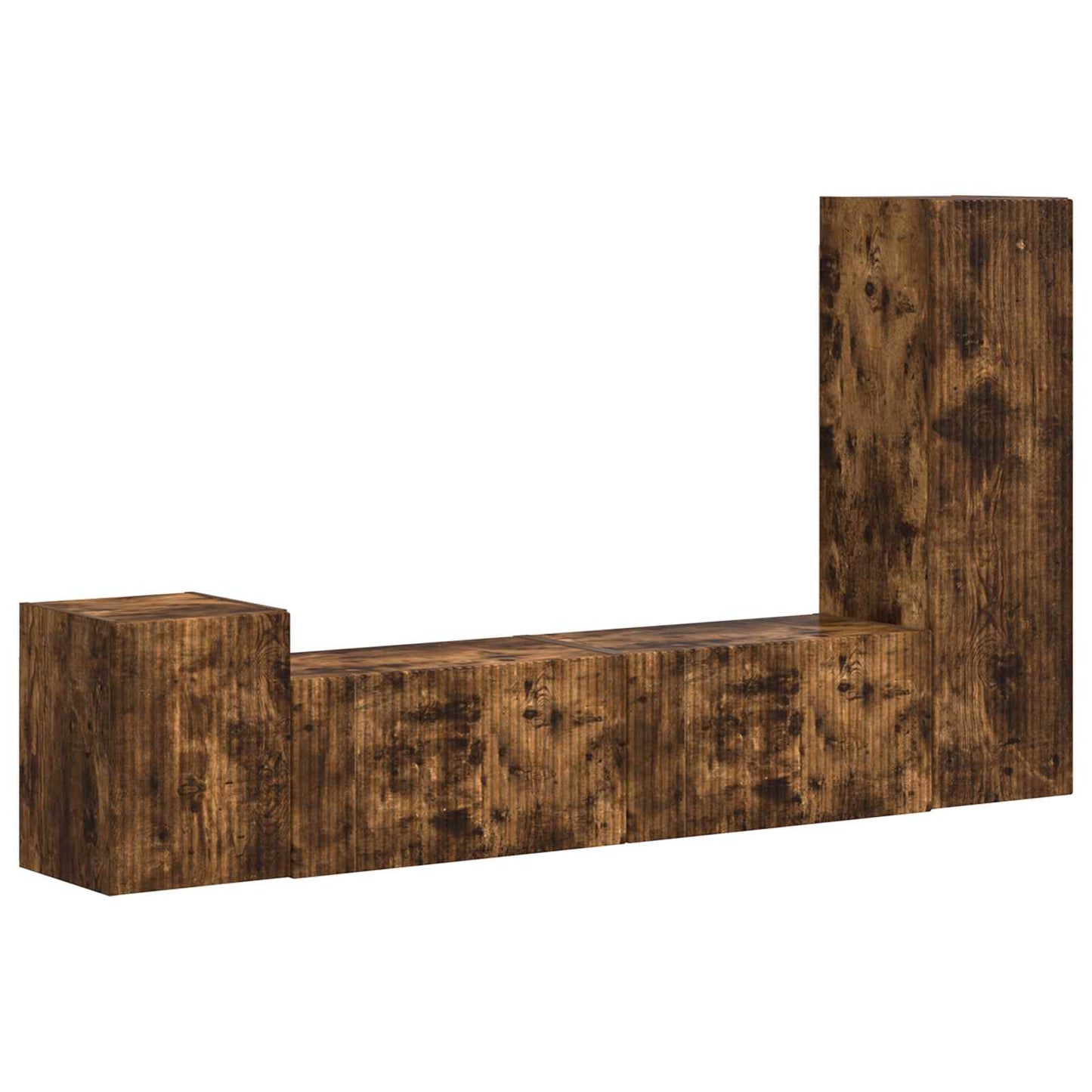Set mobile TV 4 pcs Rovere fumÃ© Legno multistrato