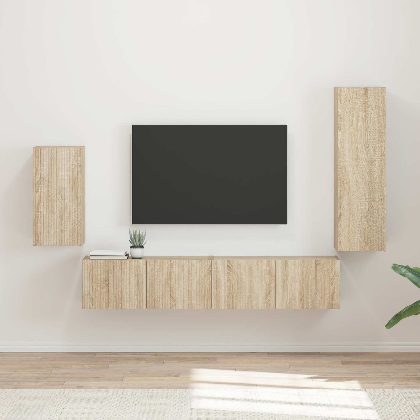 Set mobile TV 4 pcs Rovere Sonoma Legno multistrato
