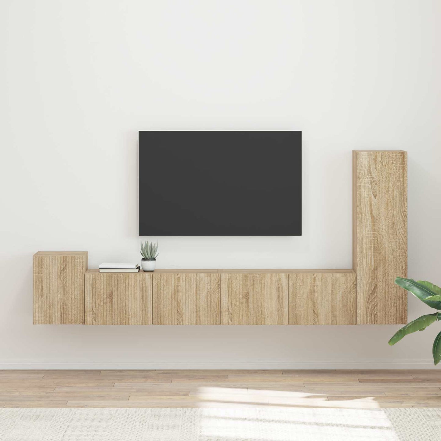 Set mobile TV 3 pcs Rovere Sonoma Legno multistrato