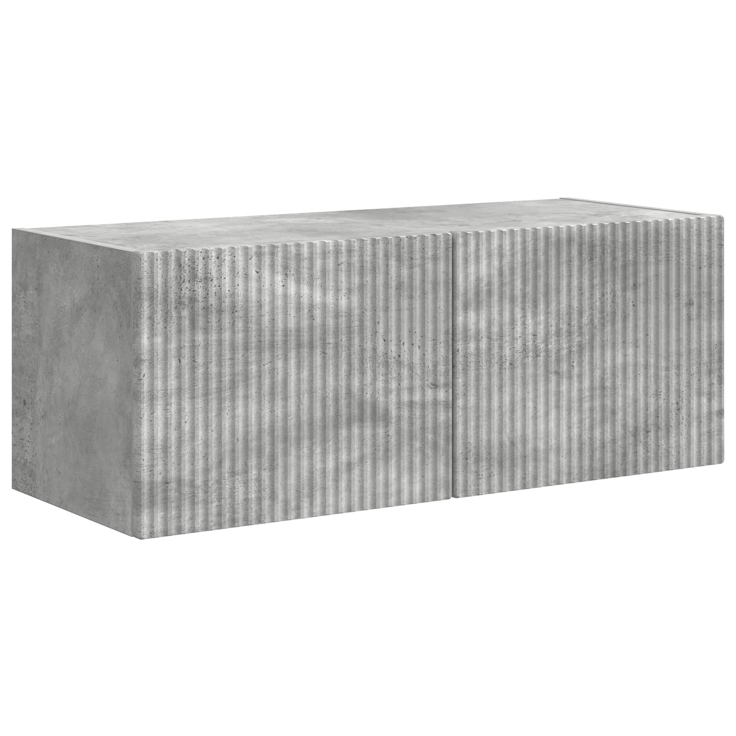 Set mobile TV 3 pcs Grigio cemento Legno multistrato