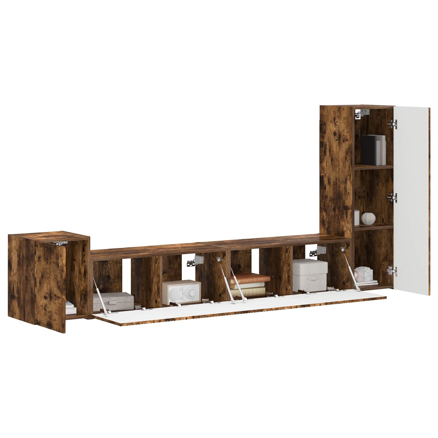 Set mobile TV 3 pcs Rovere fumÃ© Legno multistrato
