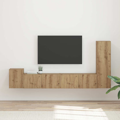 Set mobile TV 3 pcs Rovere artigianale Legno multistrato