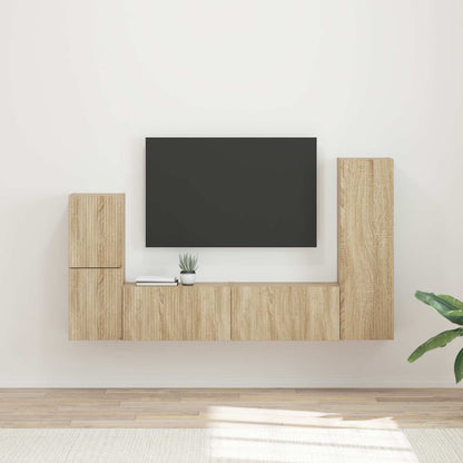 Set mobile TV 4 pcs Rovere Sonoma Legno multistrato