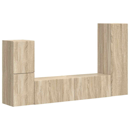 Set mobile TV 4 pcs Rovere Sonoma Legno multistrato