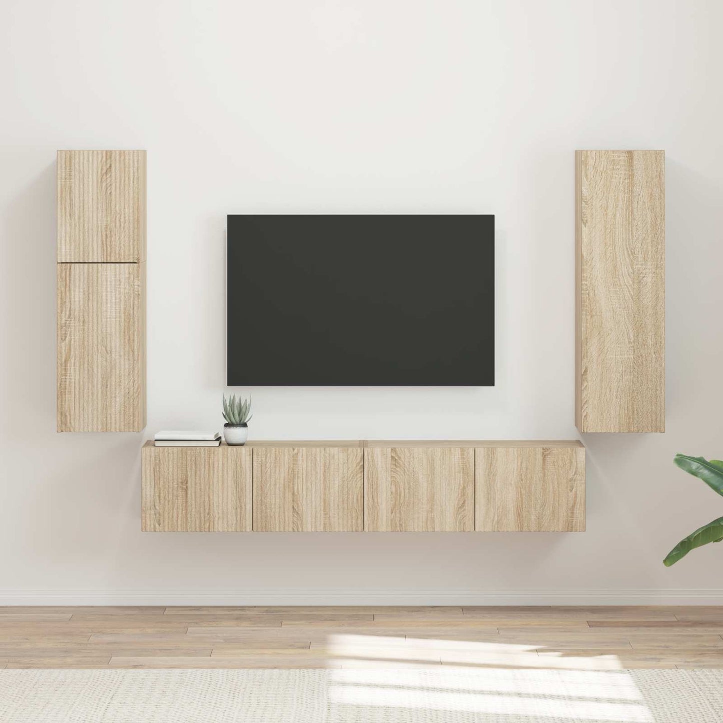 Set mobile TV 4 pcs Rovere Sonoma Legno multistrato