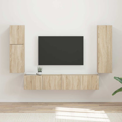 Set mobile TV 4 pcs Rovere Sonoma Legno multistrato