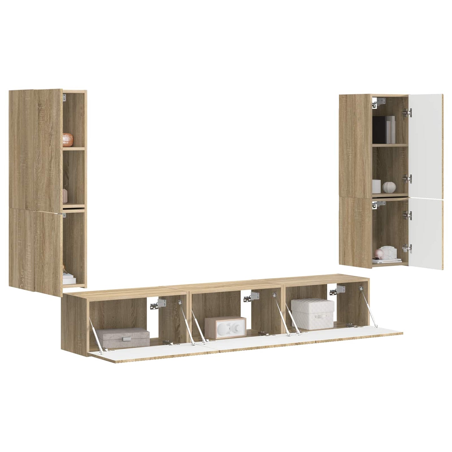 Set mobile TV 4 pcs Rovere Sonoma Legno multistrato