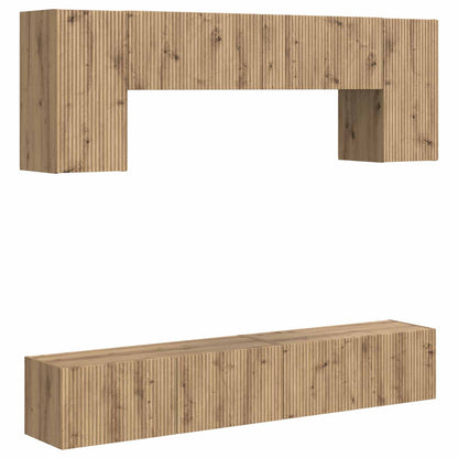Set mobile TV 5 pcs Grigio Sonoma Legno multistrato