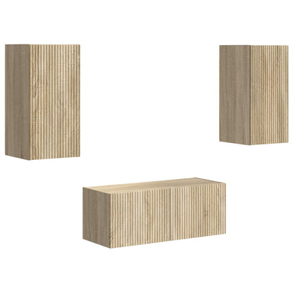 Set mobile TV 6 pcs Rovere Sonoma Legno multistrato