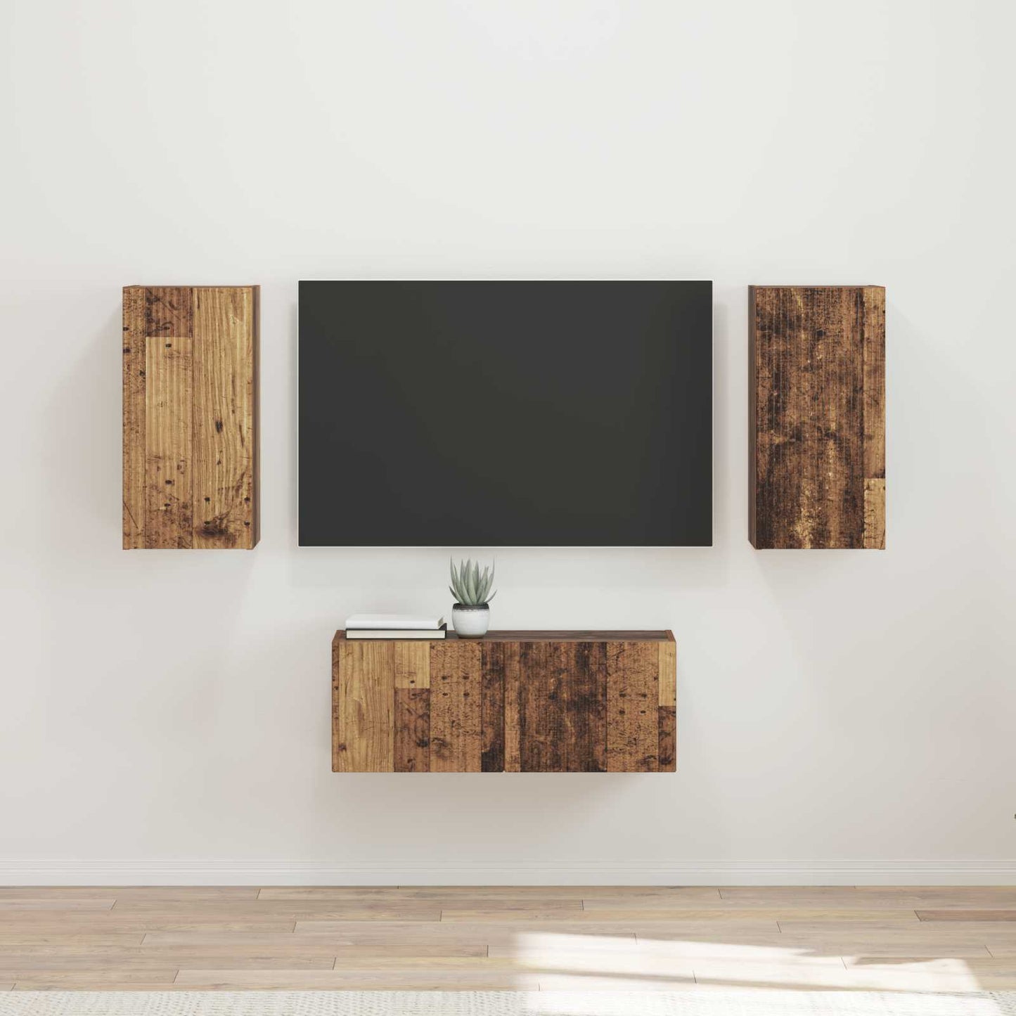 Set mobile TV 6 pcs Legno vecchio Legno multistrato