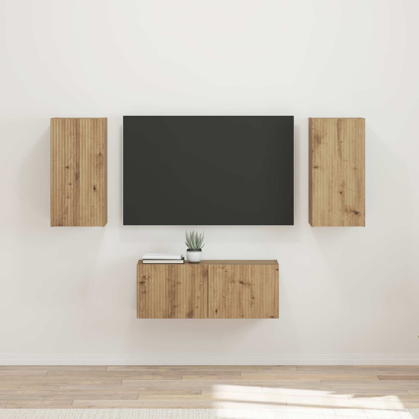 Set mobile TV 6 pcs rovere artigianale Legno multistrato