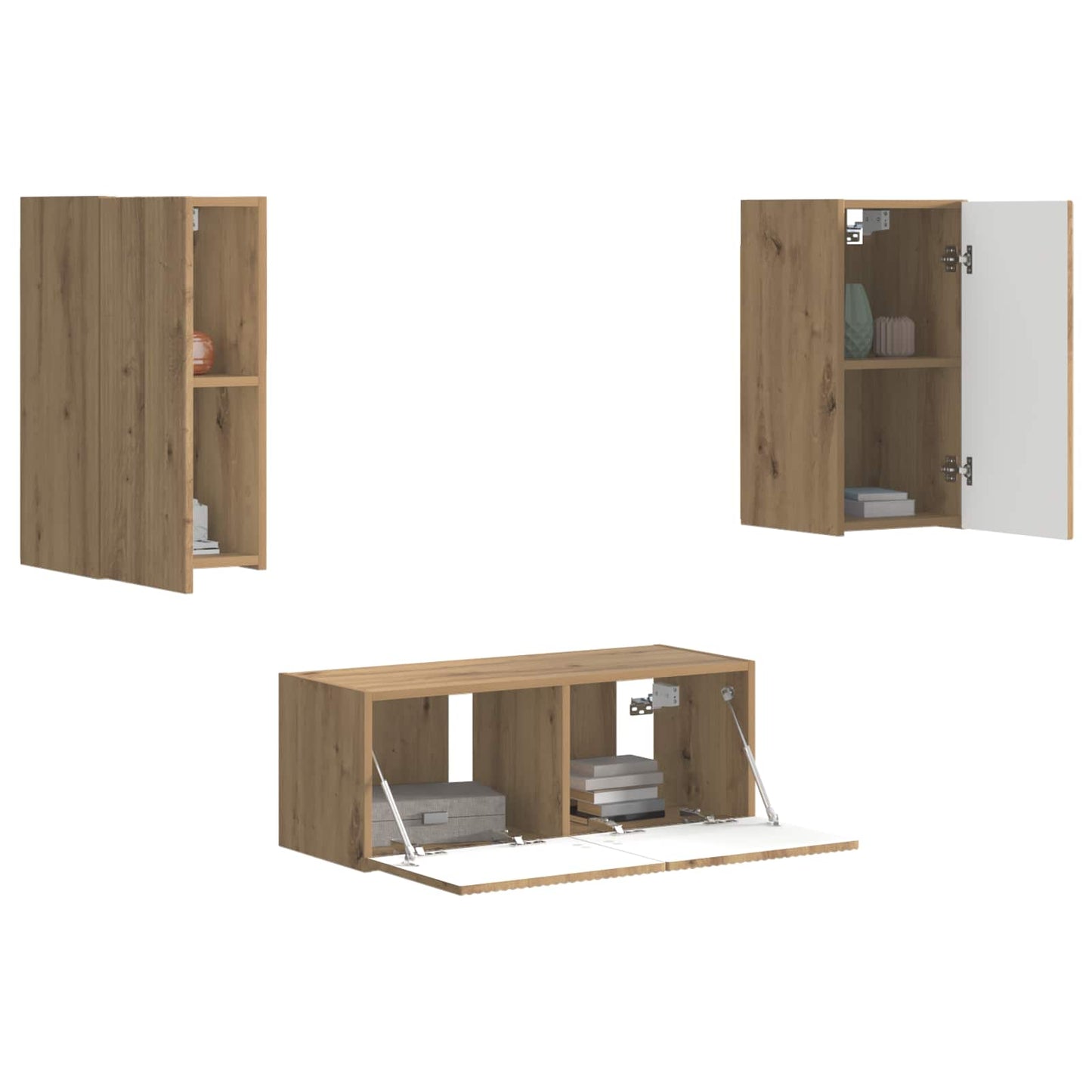 Set mobile TV 6 pcs rovere artigianale Legno multistrato