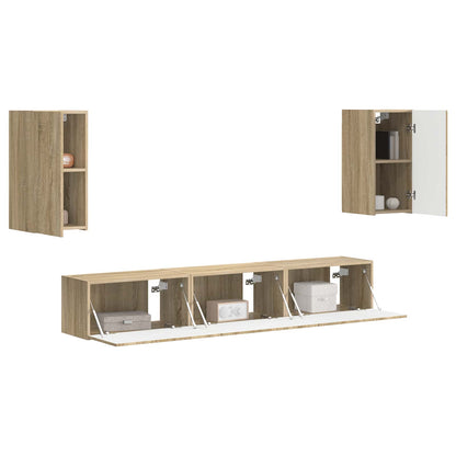 Set mobile TV 5 pcs Rovere Sonoma Legno multistrato