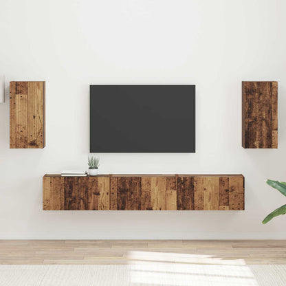 Set mobile TV 5 pcs Legno vecchio Legno multistrato