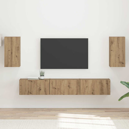 Set mobile TV 5 pcs Rovere artigianale Legno multistrato